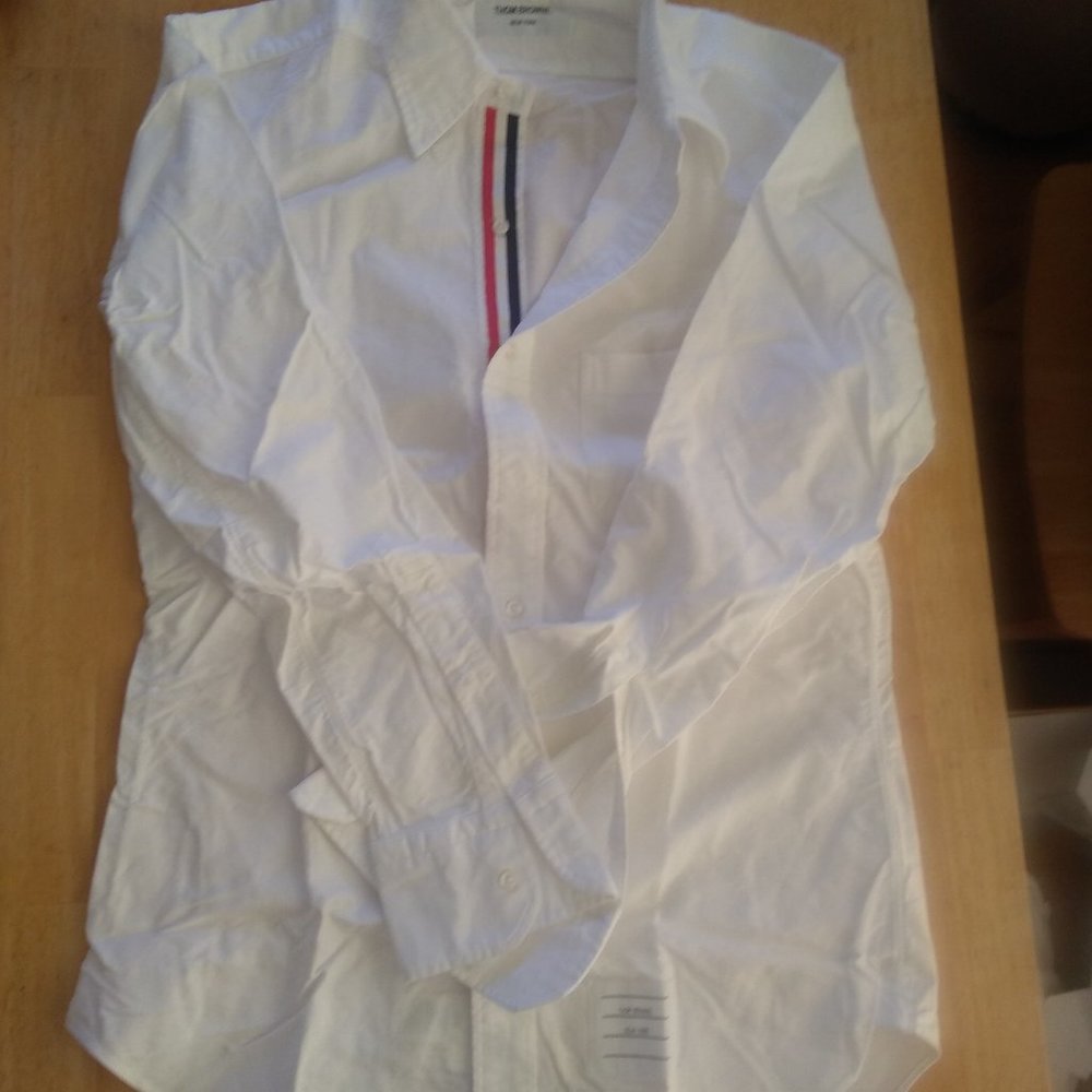 New Thom Browne White Oxford Button Down Size TB2